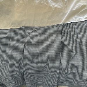 Pottery Barn Blue and white Gingham Bedskirt